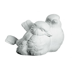 Fuglepar 10 cm - Frostsikker figur i marmor Fuglepar 10 cm - Frostsikker figur i marmor