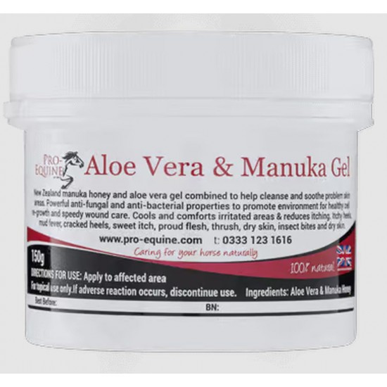 Aloe Vera & Manuka Gel - 150 gram - Førstehjælp til sår til Hest Aloe Vera & Manuka Gel - 150 gram - Førstehjælp til sår til Hest