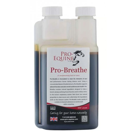 Pro-Breathe 0,5 liter - Stærkt Tilskud til lungefunktionen til hest 500ml 