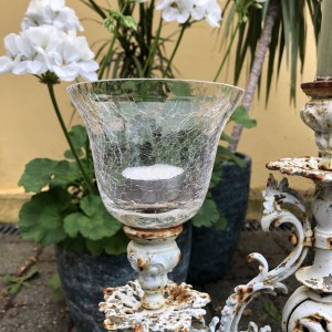 Fyrfadsadapter til lysestager Antique glas Fyrfadsadapter til lysestager Antique glas