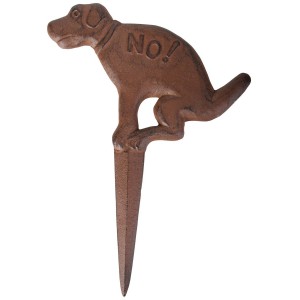 Nej til Hunde høm-høm Skilt Brun metal H34cm Nej til Hunde høm-høm Skilt Brun metal H34cm