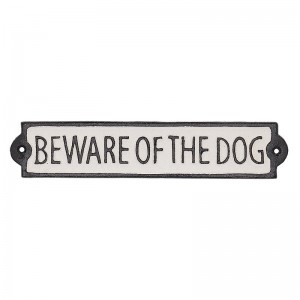Skilt Beware of the Dog B26cm Skilt Beware of the Dog B26cm