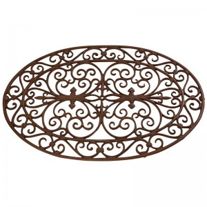 Dørmåtte i støbejern Oval 48x73cm