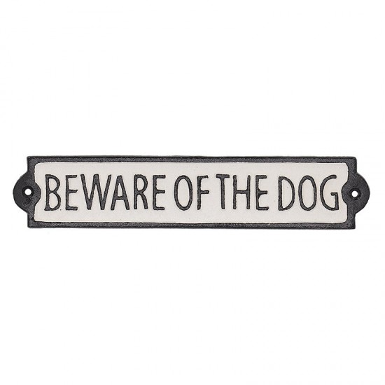 Skilt Beware of the Dog B26cm
