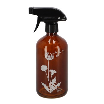 Forstøver brun glas med mælkebøtte 0.5L Forstøver brun glas med mælkebøtte 0.5L