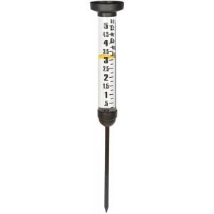 Regnmåler mm/tommer 0-130mm H100cm Regnmåler mm/tommer 0-130mm H100cm