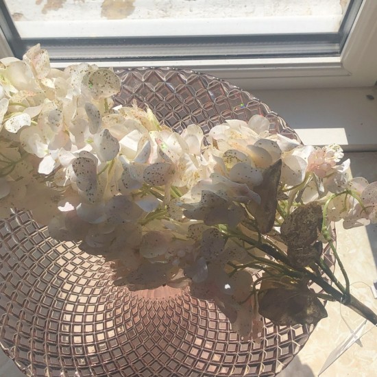 Hortensia cream / guld 85 cm