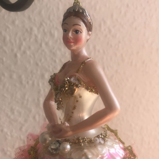 Årets Eksklusive Glaskugle Ballerina 19 cm