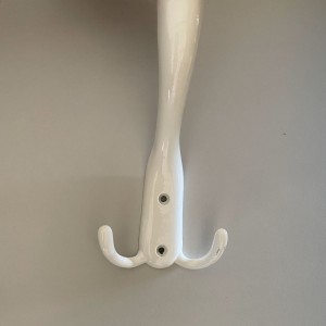 Dobbeltknage Hvid metal H17cm Dobbeltknage Hvid metal H17cm