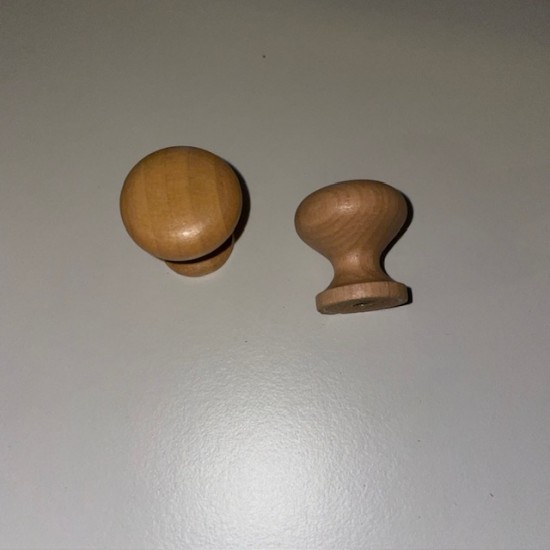 Greb i træ Ø25mm, mellem mørk Greb i træ Ø25mm, mellem mørk