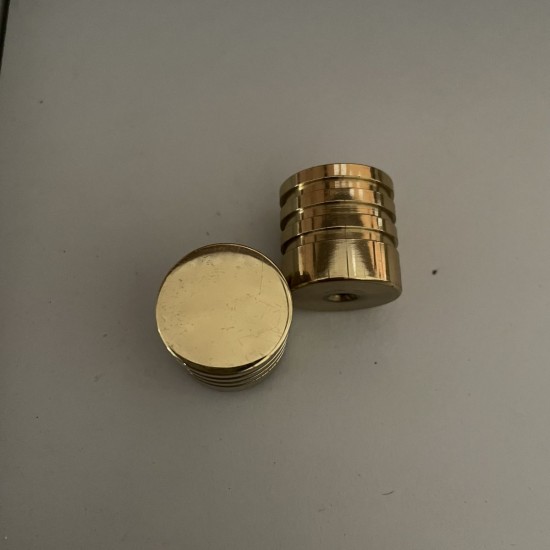 Greb med riller Messing Ø21mm Greb med riller Messing Ø21mm