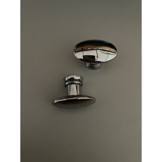 Greb oval metal sølvfarvet B35mm Greb oval metal sølvfarvet B35mm