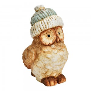 Fin ugle med hue 12cm