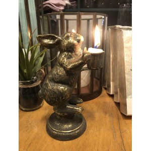 Lysestage Kanin Metal H16 cm Lysestage Kanin Metal H16 cm