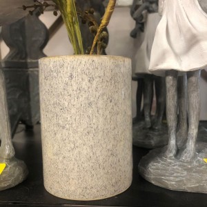Vase 10 cm grå stentøj Vase 10 cm grå stentøj