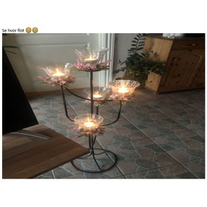 Fyrfadsadapter til lysestager Antique glas Fyrfadsadapter til lysestager Antique glas