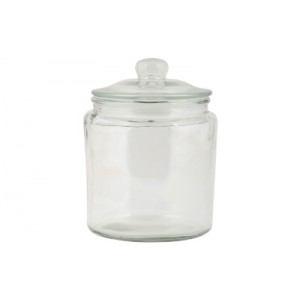 Glaskrukke med glaslåg 900 ml Glaskrukke med glaslåg 900 ml