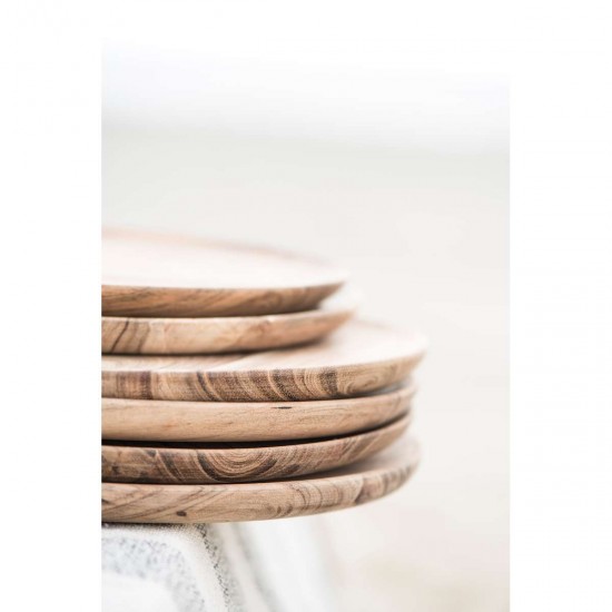 Fad/tallerken akacietræ Ø: 25 cm 2. sort.