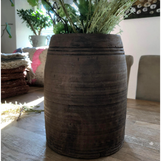 Gulv vase i træ 29 cm