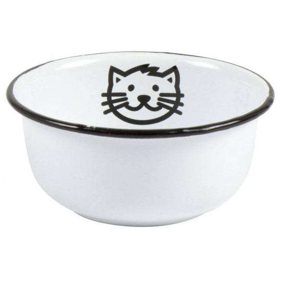 Katte madskål i emalje