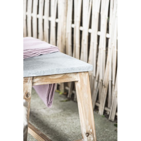 Bænk med zink top Bænk med zink top