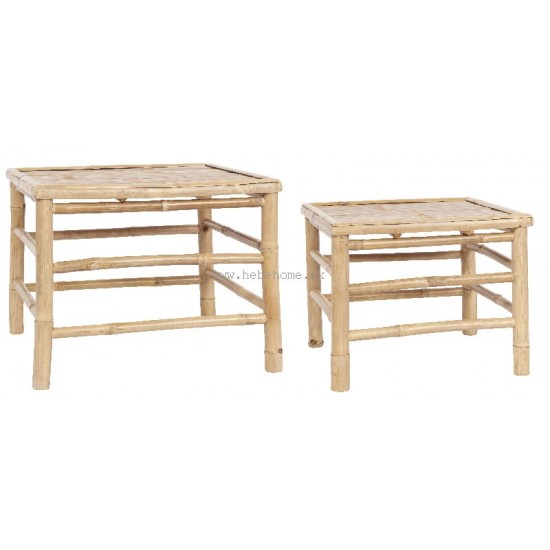Bambus sidebord sæt med 2 stk Bambus sidebord sæt med 2 stk