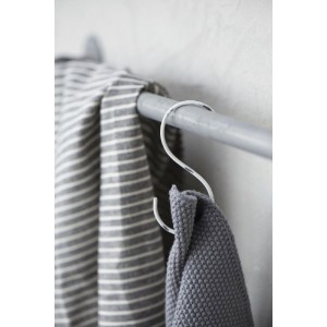 S-krog 10cm hvid patineret S-krog 10cm hvid patineret