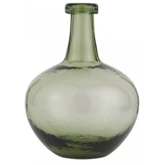 Glasballon grønt glas mundblæst 24 cm
