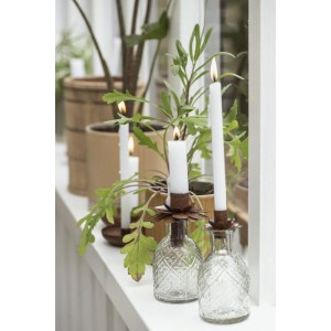 Lysholder Blomst Faded Rust - kertelys