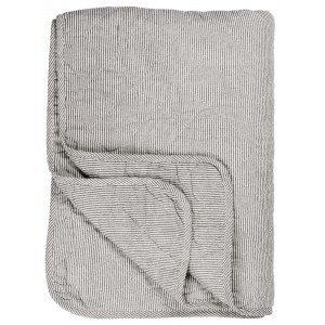 Quilt hvide og mørkegrå striber