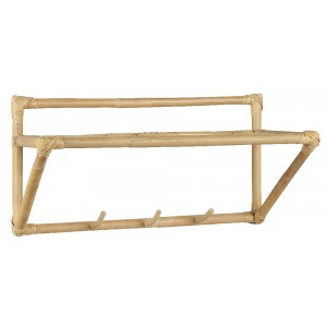 Hylde med 3 knager rattan Hylde med 3 knager rattan