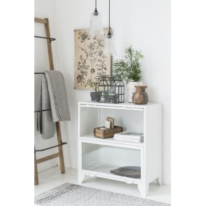 Quilt hvide og mørkegrå striber