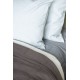 Pudebetræk lyseblå med tynde beige striber Pudebetræk lyseblå med tynde beige striber