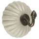 Knage enkelt med keramik creme - beige Ø5cm Knage enkelt med keramik creme - beige Ø5cm