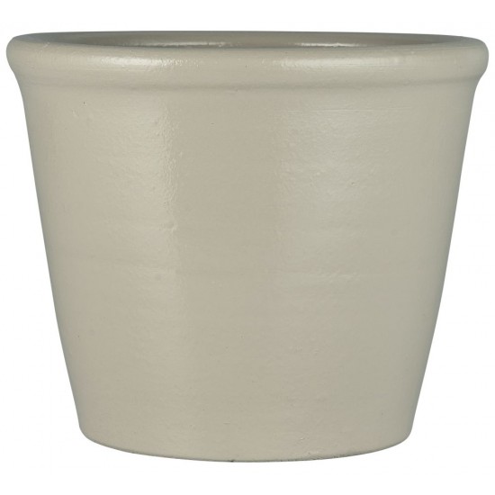 Potte Skjuler Halfdan konisk med tyk kant foroven sand 21x25cm