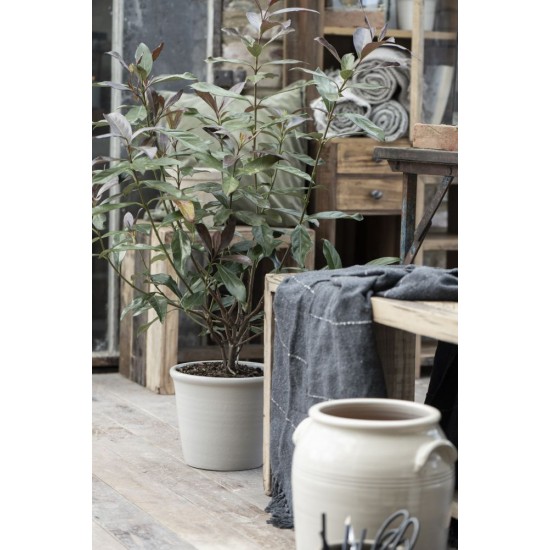 Potte Skjuler Halfdan konisk med tyk kant foroven sand 21x25cm