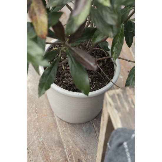 Potte Skjuler Halfdan konisk med tyk kant foroven sand 21x25cm