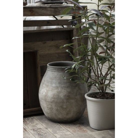 Potte Skjuler Halfdan konisk med tyk kant foroven sand 21x25cm