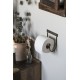Toiletpapirholder med trærulle H14cm