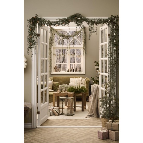 Adventsstage til 4 x 2,2 cm lys rund patineret messing