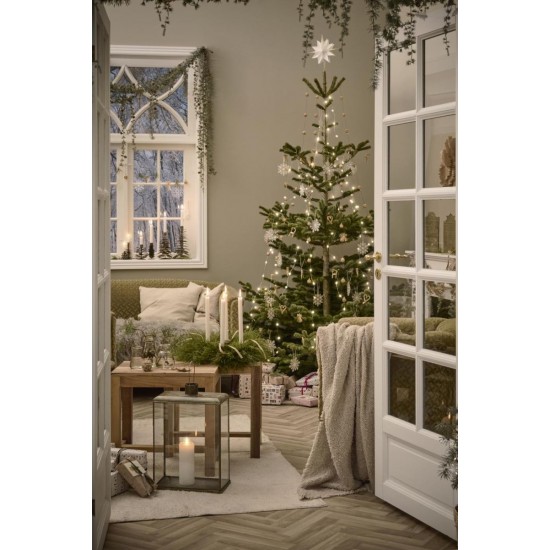 Adventsstage til 4 x 2,2 cm lys rund patineret messing