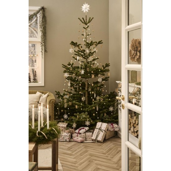 Adventsstage til 4 x 2,2 cm lys rund patineret messing