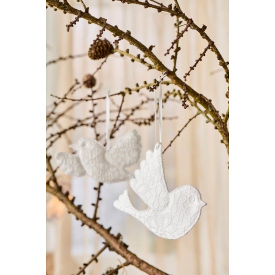 Fugl broderi anglaise 1 stk assorteret My Nostalgic Christmas Fugl broderi anglaise 1 stk assorteret My Nostalgic Christmas