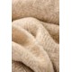 Plaid sandfarvet melange med off white frynser