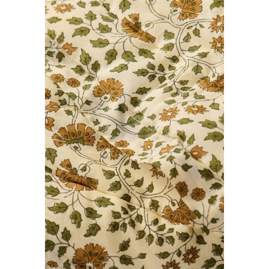 Quilt Celina 130x170cm mosgrønne blade med Bomuldsfyld