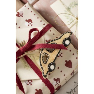 Bomuldsbånd på spole 5 m bordeaux Bomuldsbånd på spole 5 m bordeaux