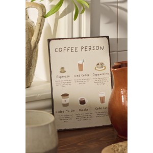 Metalskilt Coffee Person Metalskilt Coffee Person