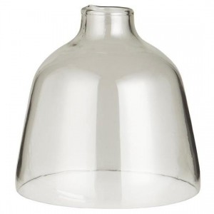 Glasklokke 13cm med lille åbning foroven mundblæst