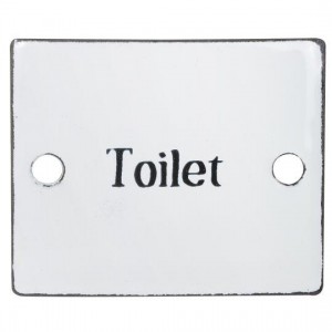 Skilt emalje Toilet