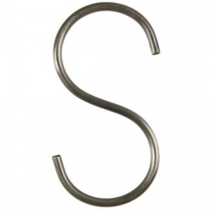S-krog rustfri stål-look